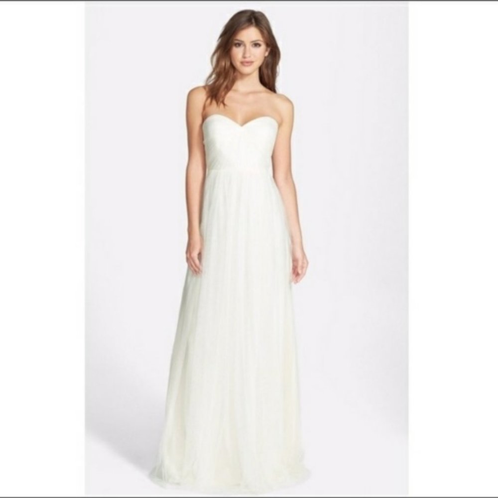 Jenny Yoo Annabelle Convertible Tulle Gown, Cream